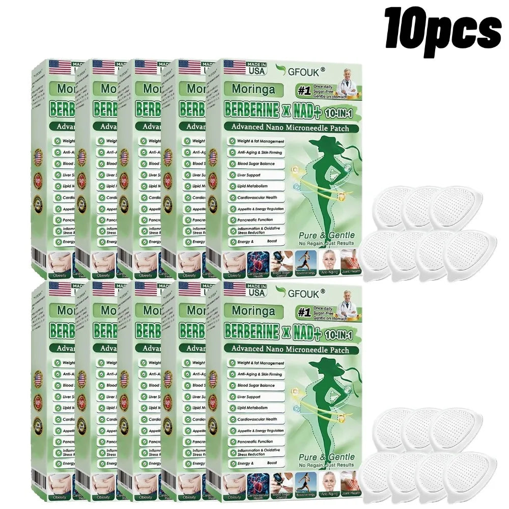 𝐇𝐞𝐚𝐥𝐫𝐢𝐳𝐞® Moringa · Berberine × NAD+ 𝟏𝟎-𝐢𝐧-𝟏 𝐀𝐝𝐯𝐚𝐧𝐜𝐞𝐝 𝐍𝐚𝐧𝐨 𝐌𝐢𝐜𝐫𝐨𝐧𝐞𝐞𝐝𝐥𝐞 𝐏𝐚𝐭𝐜𝐡 — 𝐎𝐧𝐜𝐞 𝐃𝐚𝐢𝐥𝐲, 𝐕𝐢𝐬𝐢𝐛𝐥𝐞 𝐑𝐞𝐬𝐮𝐥𝐭𝐬 𝐢𝐧 𝟕 𝐃𝐚𝐲𝐬