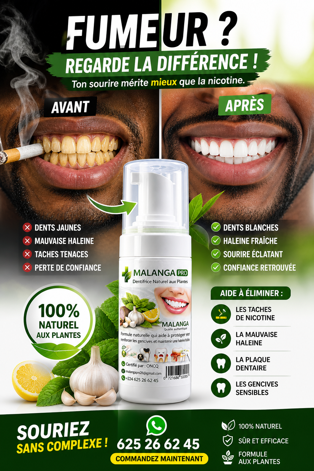 Pâte dentifrice malanga Pro
