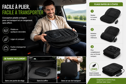 Ventilated Cooling Car Seat Cushion with 3-Speed Fan