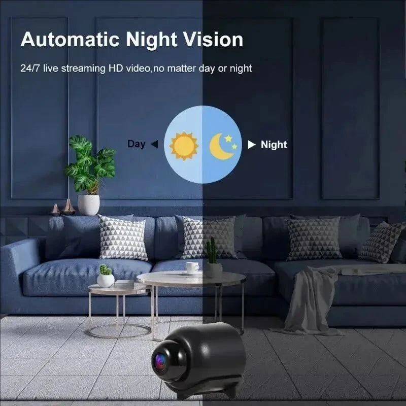 Mini Caméra WiFi 4K Ultra Discrète – Surveillance à Distance 24h/24