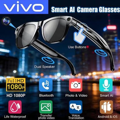 SmartVision Pro KI-Brille – Photochromatische 8K-Kamera, Bluetooth-Anrufe & Sprache