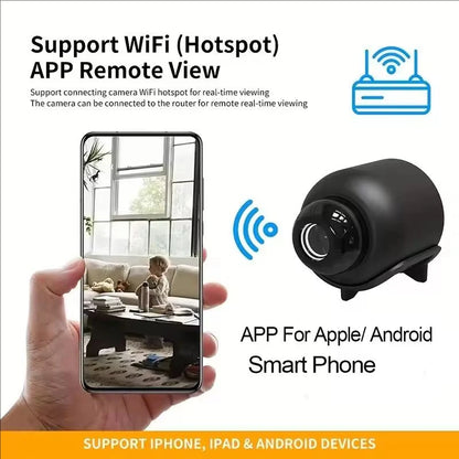 Mini Caméra WiFi 4K Ultra Discrète – Surveillance à Distance 24h/24