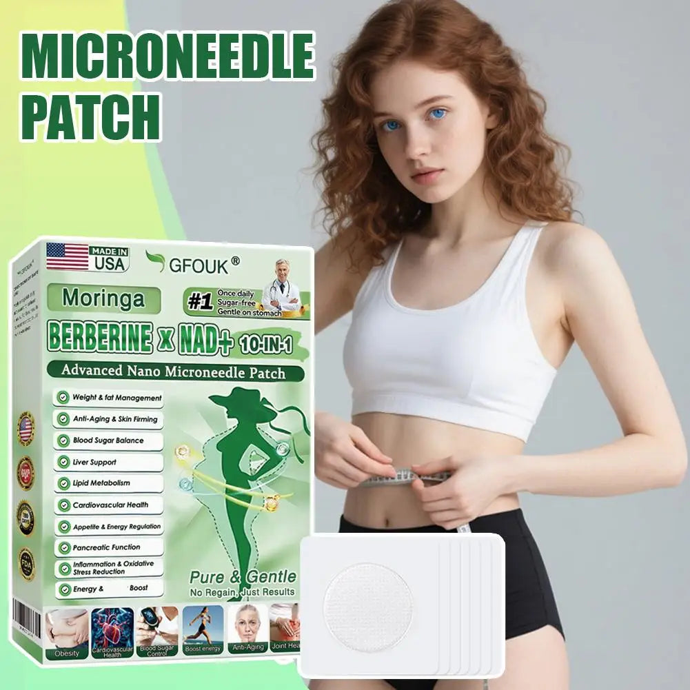 Healrize® Moringa · Berbérine × NAD+ Patch Microneedle Avancé 10-en-1 — Une Fois Par Jour, Résultats Visibles en 7 Jours