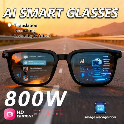 SmartVision Pro KI-Brille – Photochromatische 8K-Kamera, Bluetooth-Anrufe & Sprache